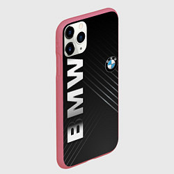 Чехол iPhone 11 Pro матовый BMW: Steel Line, цвет: 3D-малиновый — фото 2