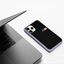 Чехол iPhone 11 Pro матовый BMW M: Dark Side, цвет: 3D-светло-сиреневый — фото 2