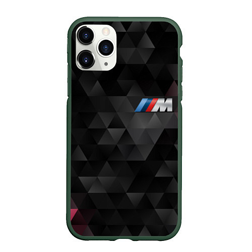 Чехол iPhone 11 Pro матовый BMW M: Polygon / 3D-Темно-зеленый – фото 1