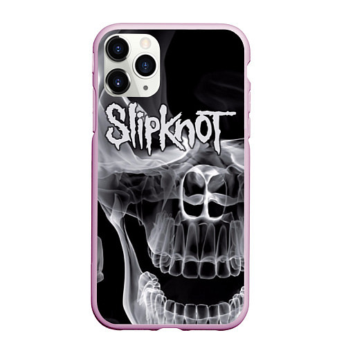 Чехол iPhone 11 Pro матовый Slipknot Death / 3D-Розовый – фото 1
