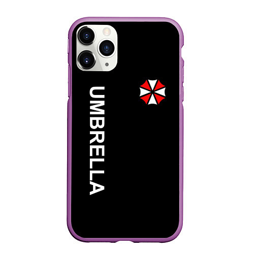 Чехол iPhone 11 Pro матовый UMBRELLA CORP / 3D-Фиолетовый – фото 1