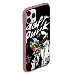 Чехол iPhone 11 Pro матовый Daft Punk: Our work is never over, цвет: 3D-малиновый — фото 2