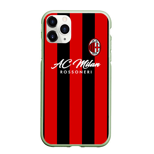 Чехол iPhone 11 Pro матовый AC Milan / 3D-Салатовый – фото 1