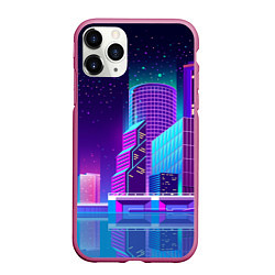 Чехол iPhone 11 Pro матовый Neon Nights, цвет: 3D-малиновый