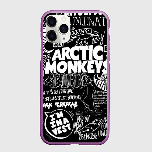 Чехол iPhone 11 Pro матовый Arctic Monkeys: I'm in a Vest / 3D-Фиолетовый – фото 1
