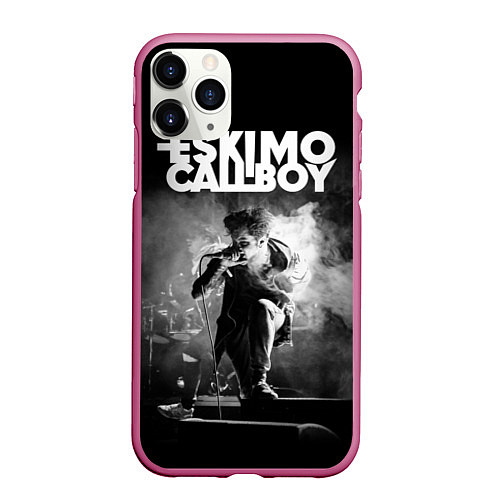 Чехол iPhone 11 Pro матовый Eskimo Callboy / 3D-Малиновый – фото 1