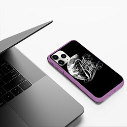 Чехол iPhone 11 Pro матовый Parkway Drive, цвет: 3D-фиолетовый — фото 2