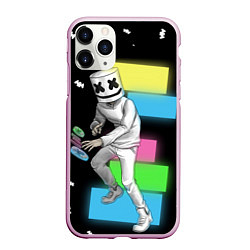 Чехол iPhone 11 Pro матовый Marshmello 80's, цвет: 3D-розовый