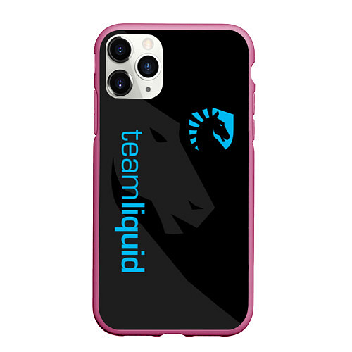 Чехол iPhone 11 Pro матовый TEAM LIQUID / 3D-Малиновый – фото 1