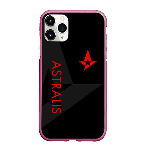 Чехол iPhone 11 Pro матовый Astralis: Dark Style / 3D-Малиновый – фото 1