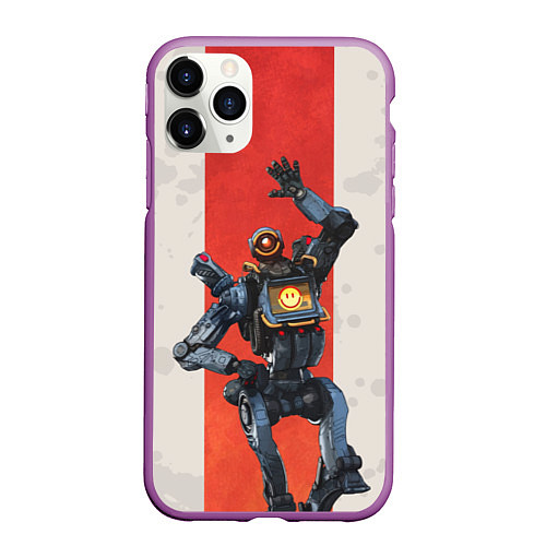 Чехол iPhone 11 Pro матовый Apex Legends: Pathfinder / 3D-Фиолетовый – фото 1