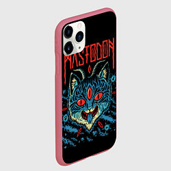Чехол iPhone 11 Pro матовый Mastodon: Demonic Cat, цвет: 3D-малиновый — фото 2