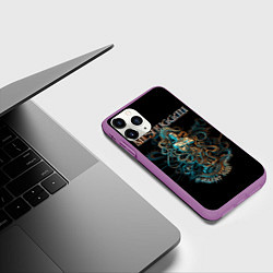 Чехол iPhone 11 Pro матовый Meshuggah: Violent Sleep, цвет: 3D-фиолетовый — фото 2