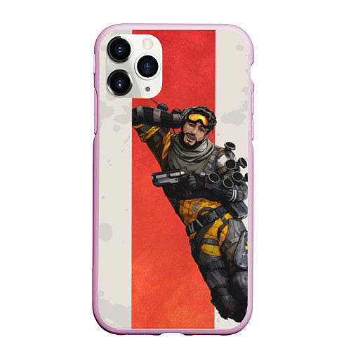 Чехол iPhone 11 Pro матовый Apex Legends: Mirage / 3D-Розовый – фото 1