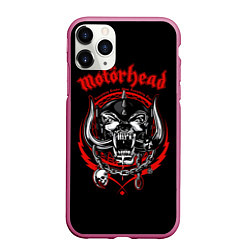 Чехол iPhone 11 Pro матовый Motorhead Demons, цвет: 3D-малиновый
