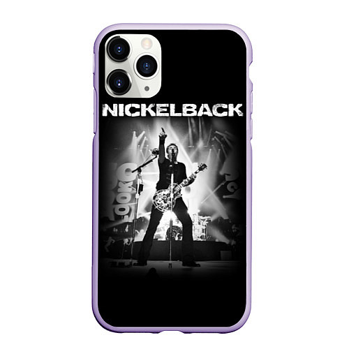 Чехол iPhone 11 Pro матовый Nickelback Rock / 3D-Светло-сиреневый – фото 1