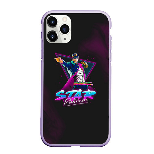 Чехол iPhone 11 Pro матовый JoJo: Star Platinum / 3D-Светло-сиреневый – фото 1