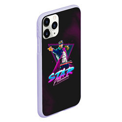 Чехол iPhone 11 Pro матовый JoJo: Star Platinum, цвет: 3D-светло-сиреневый — фото 2