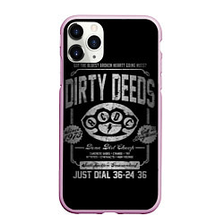 Чехол iPhone 11 Pro матовый AC/DC: Dirty Deeds, цвет: 3D-розовый