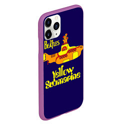 Чехол iPhone 11 Pro матовый The Beatles: Yellow Submarine, цвет: 3D-фиолетовый — фото 2