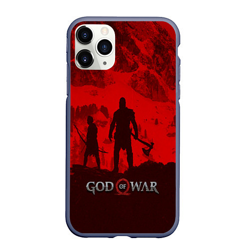 Чехол iPhone 11 Pro матовый God of War: Blood Day / 3D-Серый – фото 1