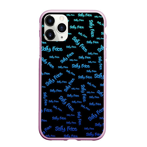 Чехол iPhone 11 Pro матовый Sally Face: Blue Pattern / 3D-Розовый – фото 1