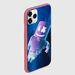 Чехол iPhone 11 Pro матовый Marshmello Effect, цвет: 3D-малиновый — фото 2