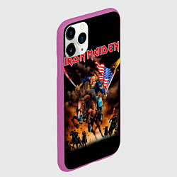 Чехол iPhone 11 Pro матовый Iron Maiden: USA Warriors, цвет: 3D-фиолетовый — фото 2