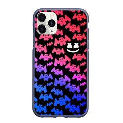 Чехол iPhone 11 Pro матовый Marshmello: Pink & Violet