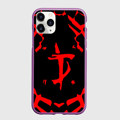 Чехол iPhone 11 Pro матовый DOOM: Red Slayer / 3D-Фиолетовый – фото 1