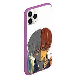 Чехол iPhone 11 Pro матовый Геройская академия, цвет: 3D-фиолетовый — фото 2