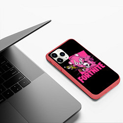 Чехол iPhone 11 Pro матовый Fortnite, цвет: 3D-красный — фото 2