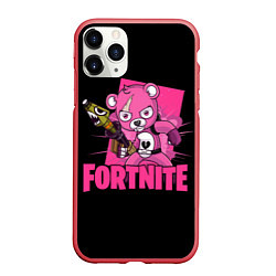 Чехол iPhone 11 Pro матовый Fortnite, цвет: 3D-красный