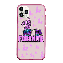 Чехол iPhone 11 Pro матовый Fortnite, цвет: 3D-малиновый