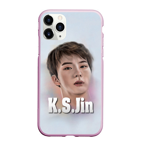 Чехол iPhone 11 Pro матовый BTS K.S.Jin / 3D-Розовый – фото 1