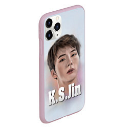 Чехол iPhone 11 Pro матовый BTS K.S.Jin, цвет: 3D-розовый — фото 2