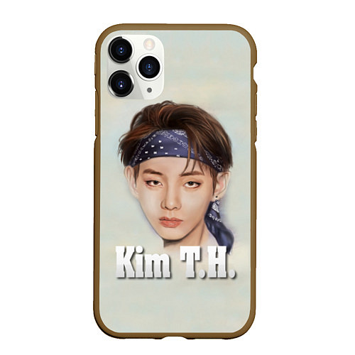 Чехол iPhone 11 Pro матовый BTS Kim T.H. / 3D-Коричневый – фото 1