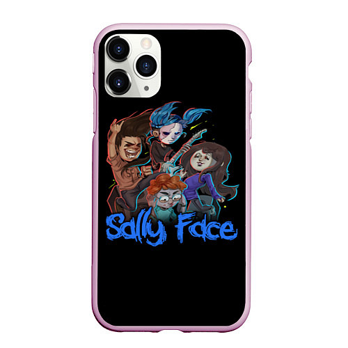 Чехол iPhone 11 Pro матовый Sally Face: Rock Band / 3D-Розовый – фото 1