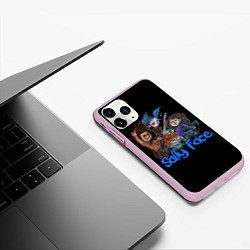 Чехол iPhone 11 Pro матовый Sally Face: Rock Band, цвет: 3D-розовый — фото 2