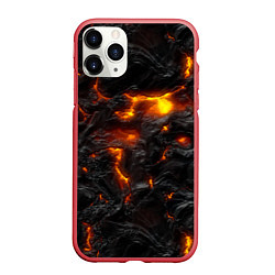 Чехол iPhone 11 Pro матовый Кипящая лава, цвет: 3D-красный