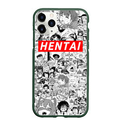 Чехол iPhone 11 Pro матовый HENTAI Style, цвет: 3D-темно-зеленый