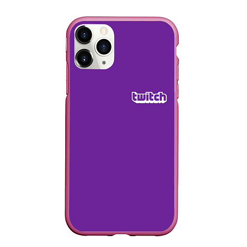 Чехол iPhone 11 Pro матовый Twitch Streamer / 3D-Малиновый – фото 1