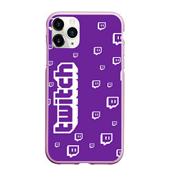 Чехол iPhone 11 Pro матовый Twitch TV, цвет: 3D-розовый