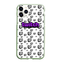 Чехол iPhone 11 Pro матовый Twitch Online, цвет: 3D-салатовый