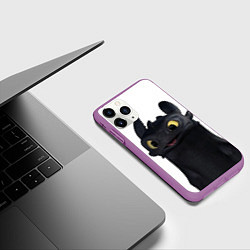 Чехол iPhone 11 Pro матовый Черная фурия, цвет: 3D-фиолетовый — фото 2