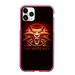 Чехол iPhone 11 Pro матовый The Witcher, цвет: 3D-малиновый