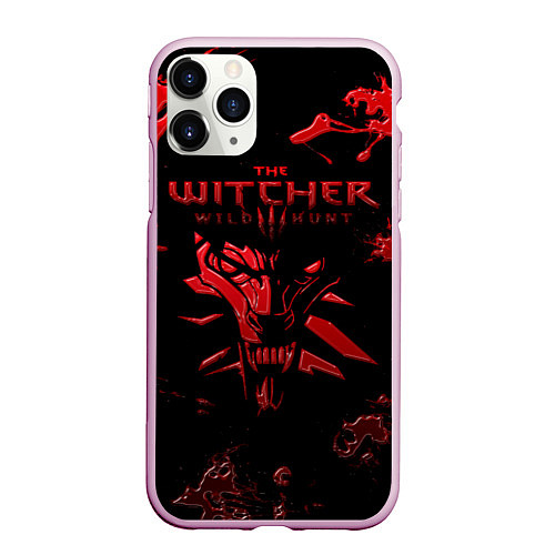 Чехол iPhone 11 Pro матовый The Witcher 3: Wild Hunt / 3D-Розовый – фото 1