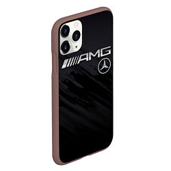 Чехол iPhone 11 Pro матовый Mercedes AMG, цвет: 3D-коричневый — фото 2