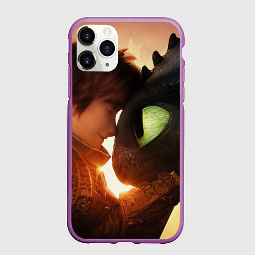 Чехол iPhone 11 Pro матовый Любовь фурии / 3D-Фиолетовый – фото 1