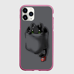 Чехол iPhone 11 Pro матовый Фурия в кармане, цвет: 3D-малиновый